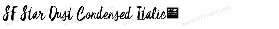 SF Star Dust Condensed Italic字体转换